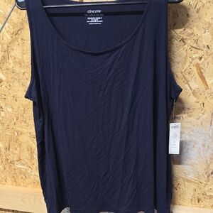 Chico's Dark Blue Sleeveless Tank Top